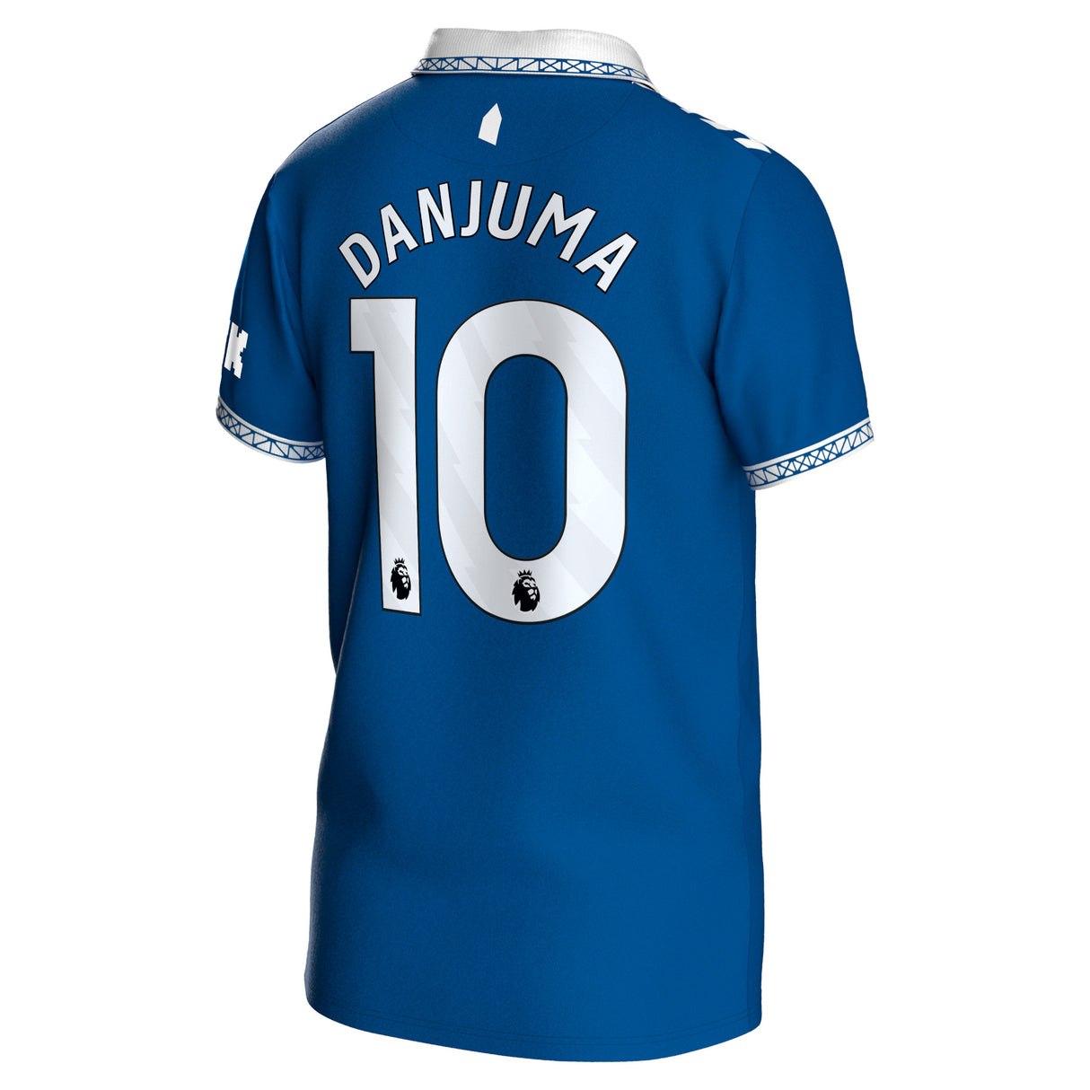 Everton Hummel Home Shirt 2023-24 - Kids with Danjuma 10 printing - Kit Captain