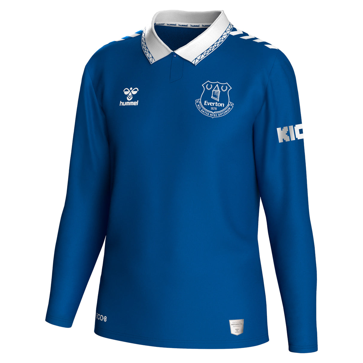 Everton Hummel Home Shirt 2023-24 - Long Sleeve - Kids with Danjuma 10 printing - Kit Captain