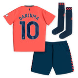 Everton Hummel Away Infant Kit 2023-24 with Danjuma 10 printing - Kit Captain