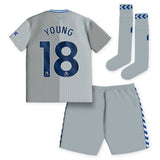 Everton Hummel Third Infant Kit 2023-24 with Young 18 printing - Kit Captain