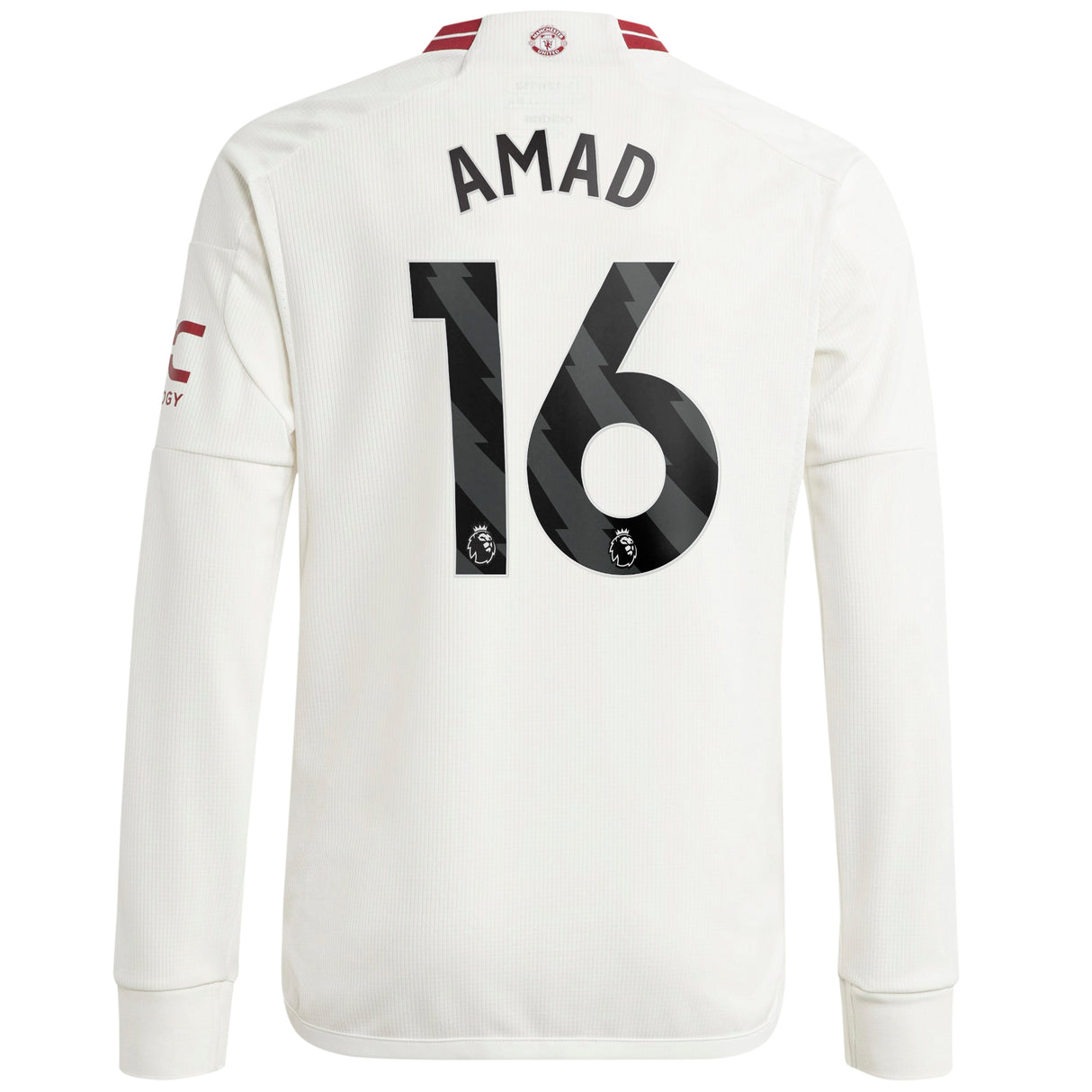 Manchester United EPL adidas Third Shirt 2023-24 - Kids - Long Sleeve -  With Amad Diallo 16 Printing - Kit Captain