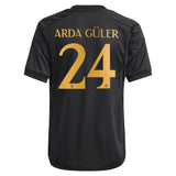 Real Madrid adidas Third Shirt 2023-24 - Kids with Arda Güler 24 printing - Kit Captain