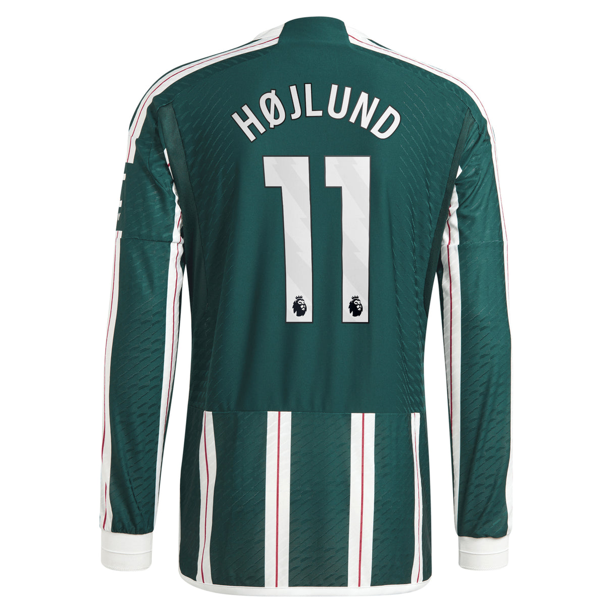 Manchester United EPL Away Authentic Shirt 2023-24 - Long Sleeve with Højlund 11 printing