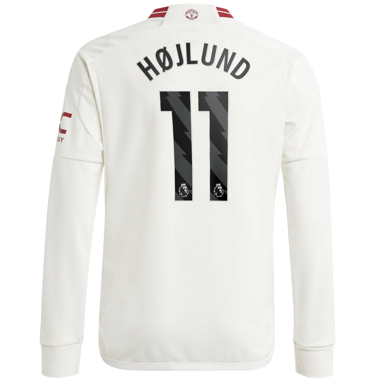 Manchester United EPL Third Shirt 2023-24 - Kids - Long Sleeve with Højlund 11 printing - Kit Captain