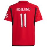 Manchester United Cup Home Shirt 2023-24 - Kids with Højlund 11 printing - Kit Captain