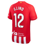 Atlético de Madrid Nike Home Stadium Shirt 2023-24 with S.Lino 12 printing - Kit Captain