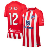 Atlético de Madrid Nike Home Stadium Shirt 2023-24 - Kids with S.Lino 12 printing