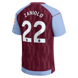 Aston Villa Castore Home Shirt 2023-24 with Zaniolo 22 printing - Kit Captain