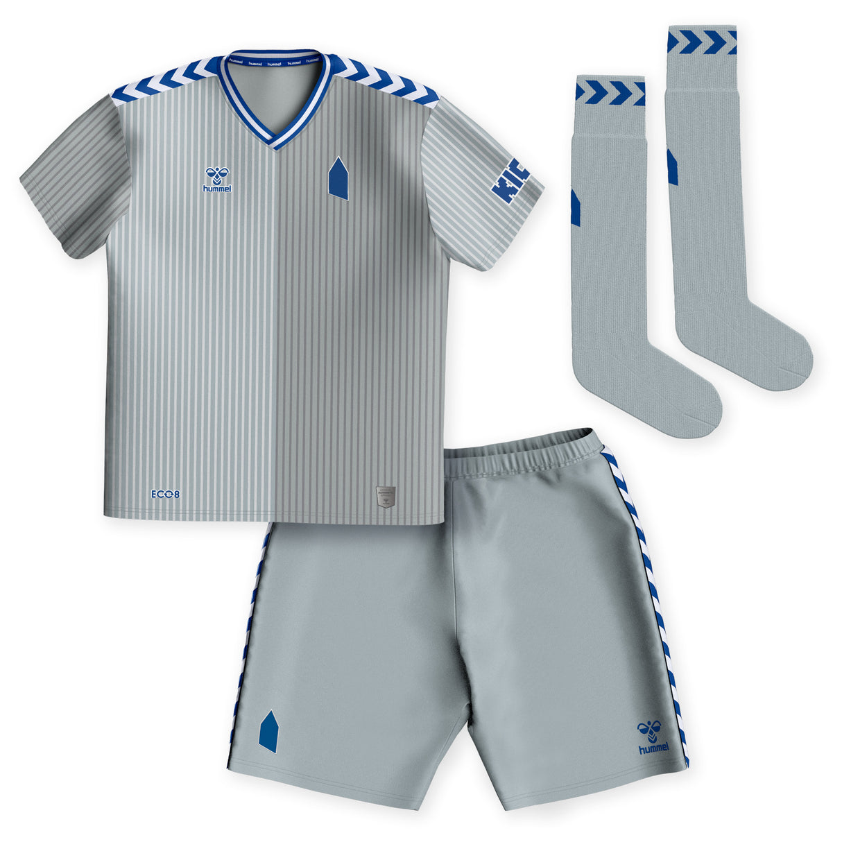 Everton Hummel Third Infant Kit 2023-24 with - Y.Chermiti 28 printing - Kit Captain