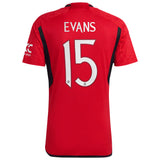 Manchester United Cup adidas Home Shirt 2023-24 - With Evans 15 Printing - Kit Captain