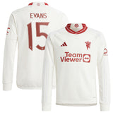 Manchester United Cup adidas Third Shirt 2023-24 - Kids - Long Sleeve - With Evans 15 Printing - Kit Captain