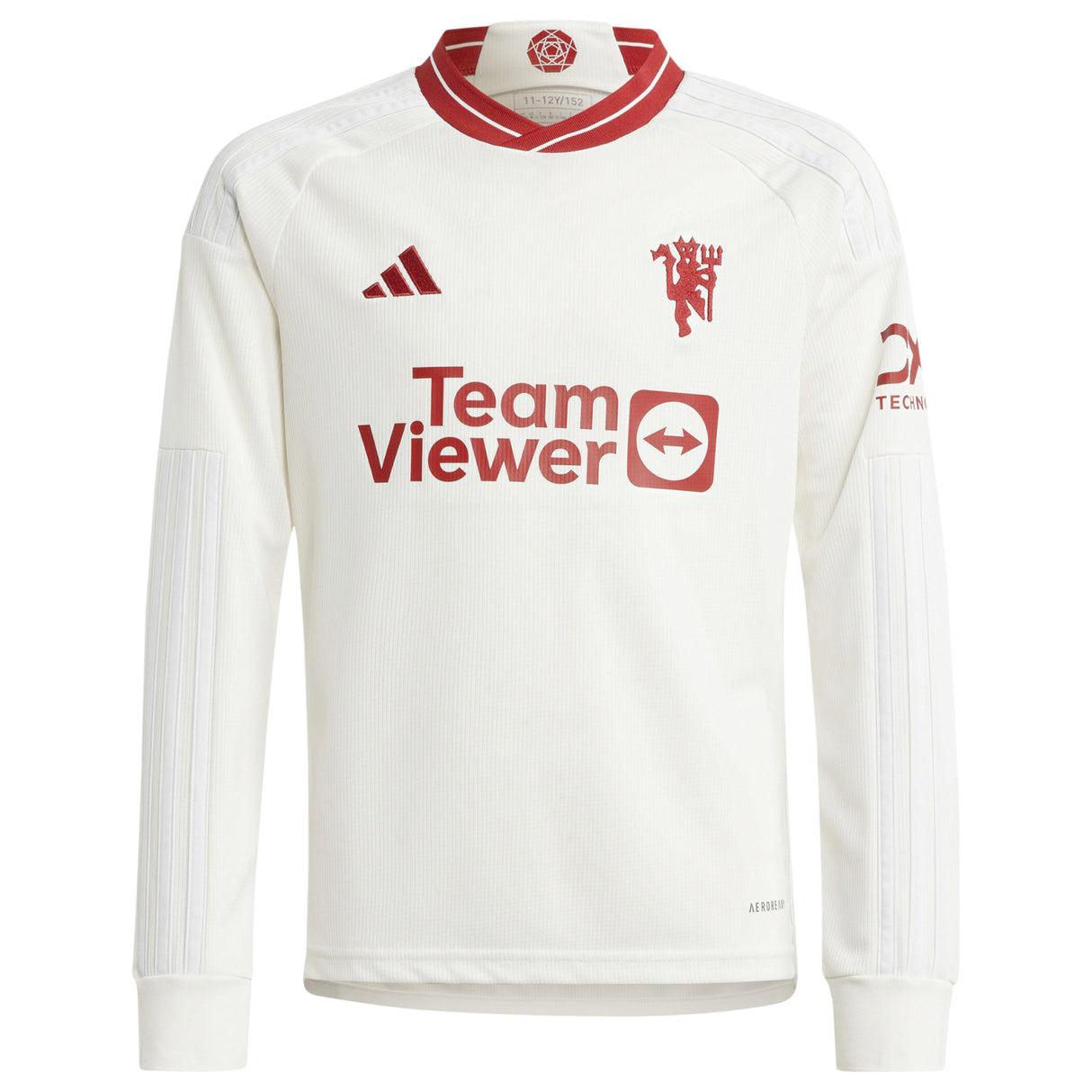 Manchester United WSL adidas Third Shirt 2023-24 - Kids - Long Sleeve - With Geyse 23 Printing - Kit Captain