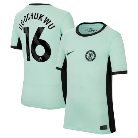 Chelsea Third Stadium Shirt 2023-24 - Kids with Ugochukwu 16 printing - Kit Captain