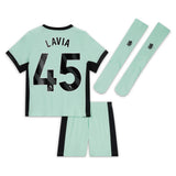 Chelsea Third Stadium Kit 2023-24 - Little Kids with Lavia 45 printing - Kit Captain