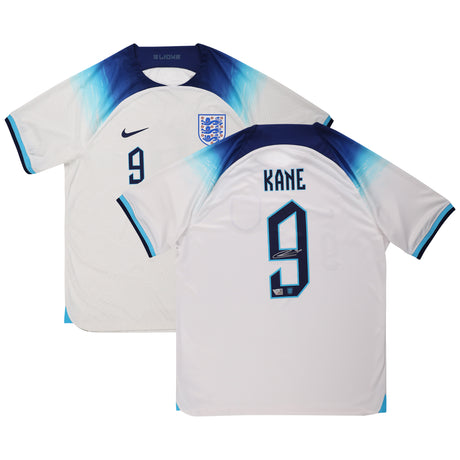 Harry Kane England National Team Autographed 2022-23 White Nike Authentic Jersey - Kit Captain