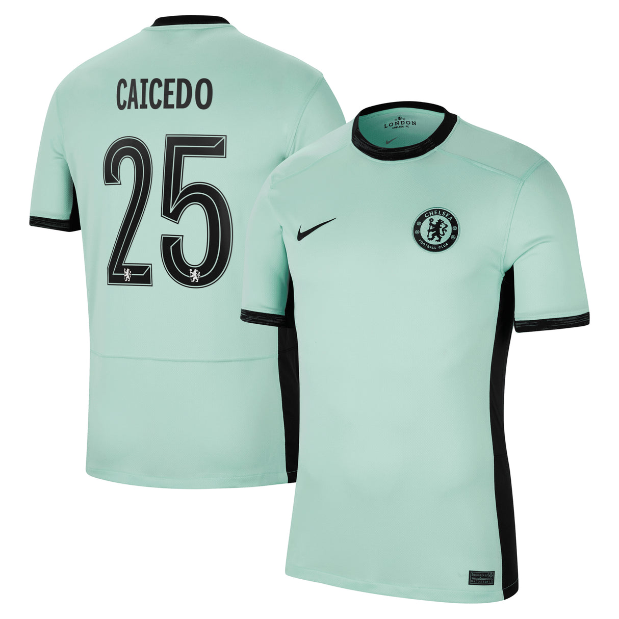 Chelsea Cup Third Stadium Shirt 2023-24 with Caicedo 25 printing - Kit Captain