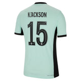 Chelsea Cup Third Vapor Match Shirt 2023-24 with N.Jackson 15 printing - Kit Captain