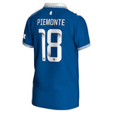 Everton WSL Hummel Home Shirt 2023-24 - Kids - With Piemonte 18 Printing - Kit Captain