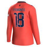 Everton WSL Hummel Away Shirt 2023-24 - Long Sleeve - With Piemonte 18 Printing - Kit Captain