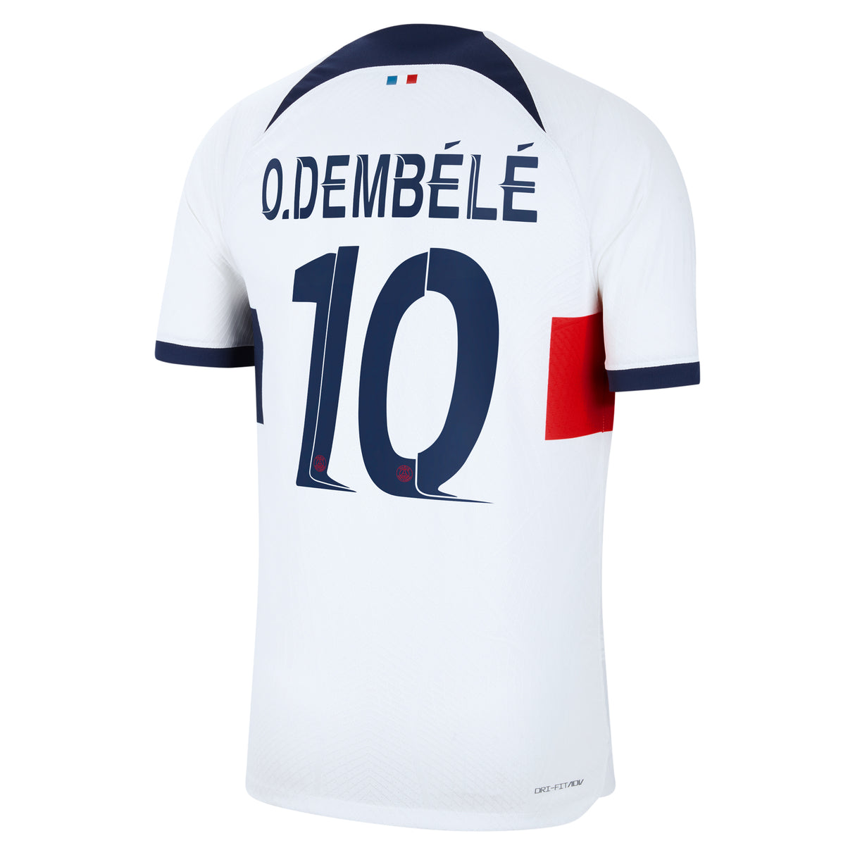 Paris Saint-Germain Nike Away Dri Fit Adv Match Shirt 2023-24 with Champions League printing O.Dembélé 10 - Kit Captain