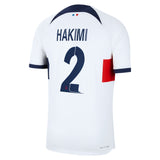 Paris Saint-Germain Nike Away Dri Fit Adv Match Shirt 2023-24 with Champions League printing Hakimi 2 - Kit Captain