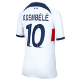 Paris Saint-Germain Nike Away Stadium Shirt 2023-24 - Kids with Champions League printing O.Dembélé 10 - Kit Captain