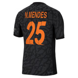 PSG x Jordan Third Dri-FIT ADV Match Shirt 2023-24 with Champions League printing N.Mendes 25 - Kit Captain