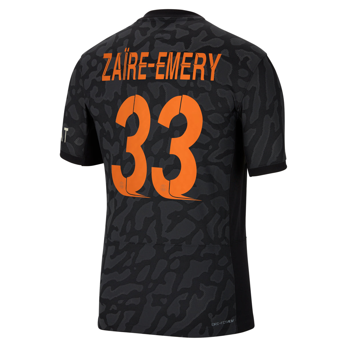 PSG x Jordan Third Dri-FIT ADV Match Shirt 2023-24 with Champions League printing Zaïre-Emery 33 - Kit Captain