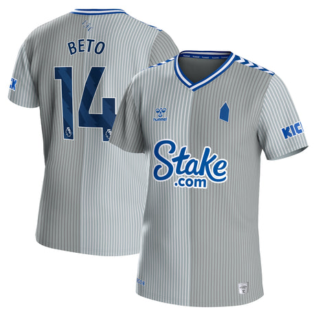 Everton Hummel Third Shirt 2023-24 with Beto 14 printing - Kit Captain