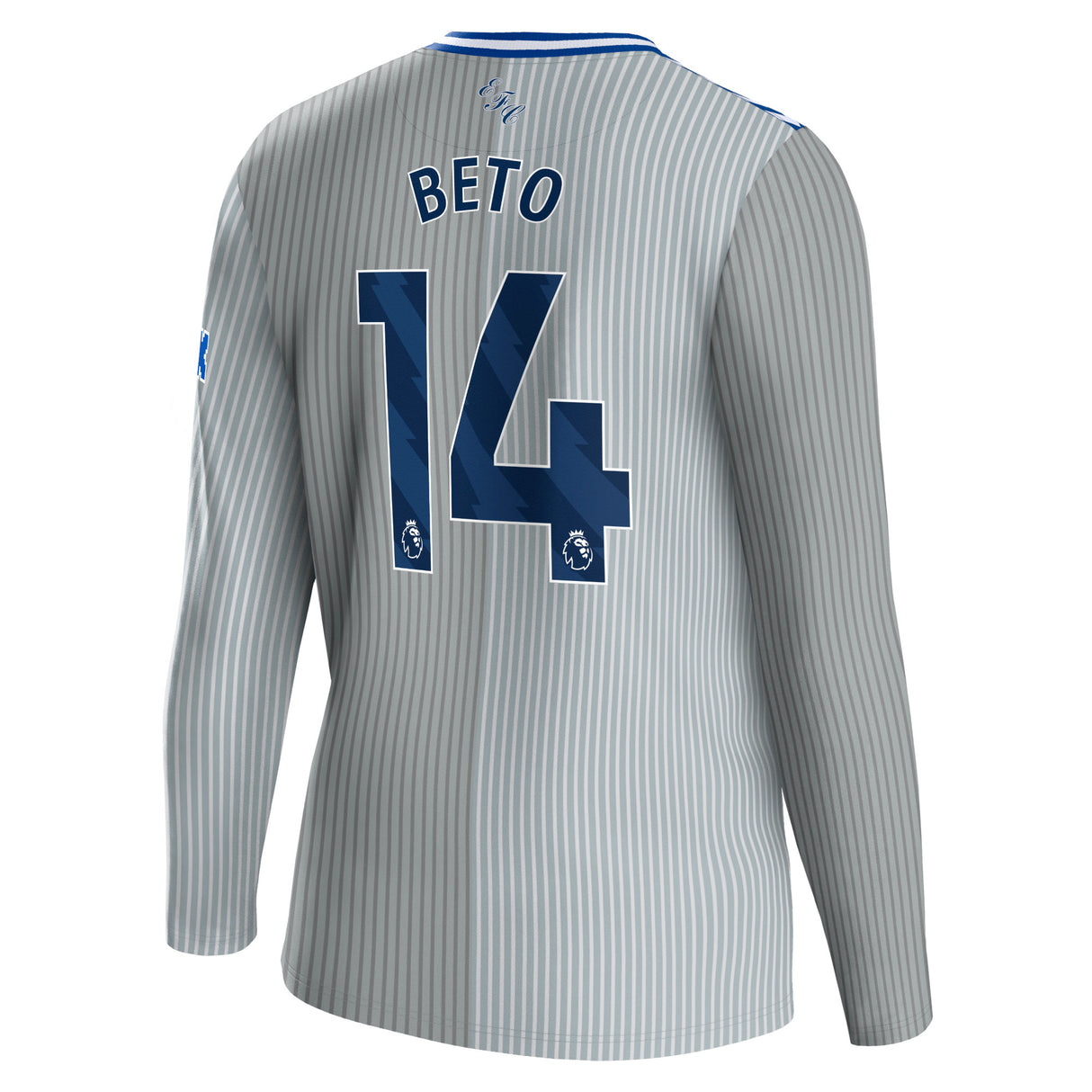 Everton Hummel Third Shirt 2023-24 - Long Sleeve with Beto 14 printing - Kit Captain