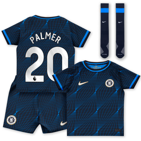 Chelsea Nike Away Stadium Kit 2023-24 - Little Kids -With Palmer 20 Printing - Kit Captain