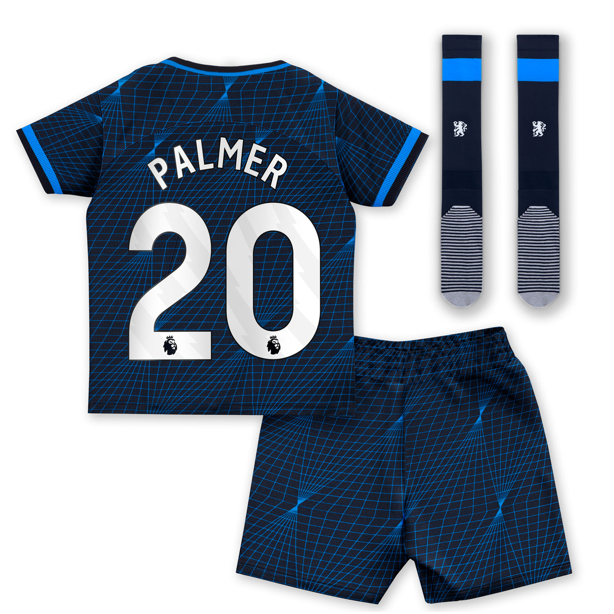 Chelsea Nike Away Stadium Kit 2023-24 - Little Kids -With Palmer 20 Printing - Kit Captain