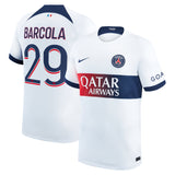 Paris Saint-Germain Nike Away Stadium Shirt 2023-24 with Barcola 29 printing - Kit Captain