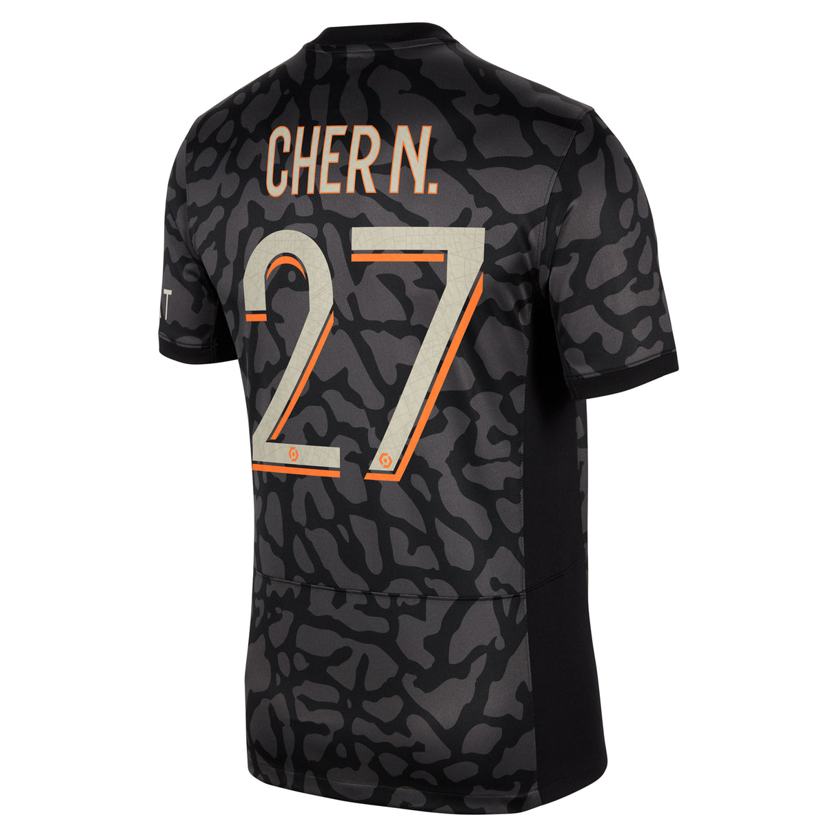 PSG x Jordan Third Stadium Shirt 2023-24 with Cher N. 27 printing - Kit Captain