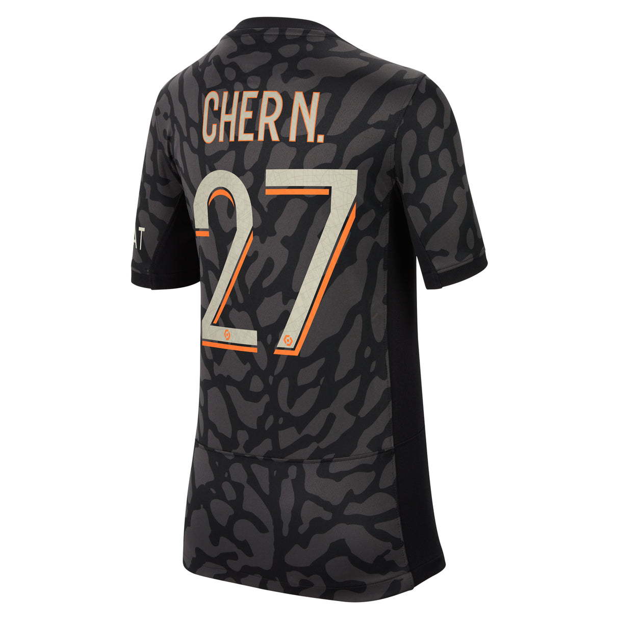 PSG x Jordan Third Stadium Shirt 2023-24 - Kids with Cher N. 27 printing - Kit Captain