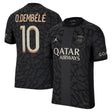 PSG x Jordan Third Dri-FIT ADV Match Shirt 2023-24 with O.Dembélé 10 printing - Kit Captain