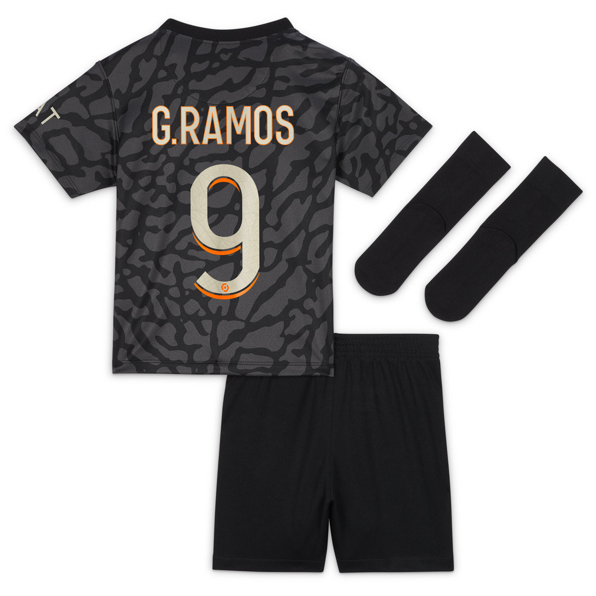 PSG x Jordan Third Stadium Kit 2023-24 - Infant with G.Ramos 9 printing - Kit Captain