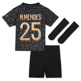 PSG x Jordan Third Stadium Kit 2023-24 - Infant with N.Mendes 25 printing - Kit Captain