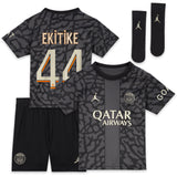 PSG x Jordan Third Stadium Kit 2023-24 - Infant with Ekitike 44 printing - Kit Captain