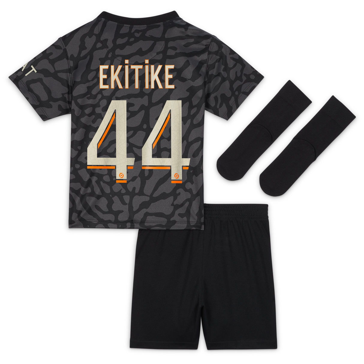 PSG x Jordan Third Stadium Kit 2023-24 - Infant with Ekitike 44 printing - Kit Captain