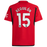 Manchester United EPL Home Shirt 2023-24 - Kids with Reguilón 15 printing - Kit Captain