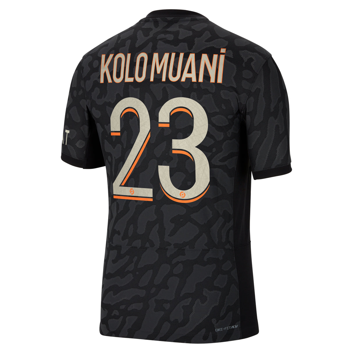 PSG x Jordan Third Dri-FIT ADV Match Shirt 2023-24 with Kolo Muani 23 printing - Kit Captain