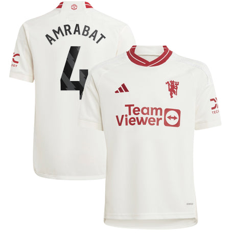 Manchester United EPL Third Shirt 2023-24 - Kids with Amrabat 4 printing - Kit Captain