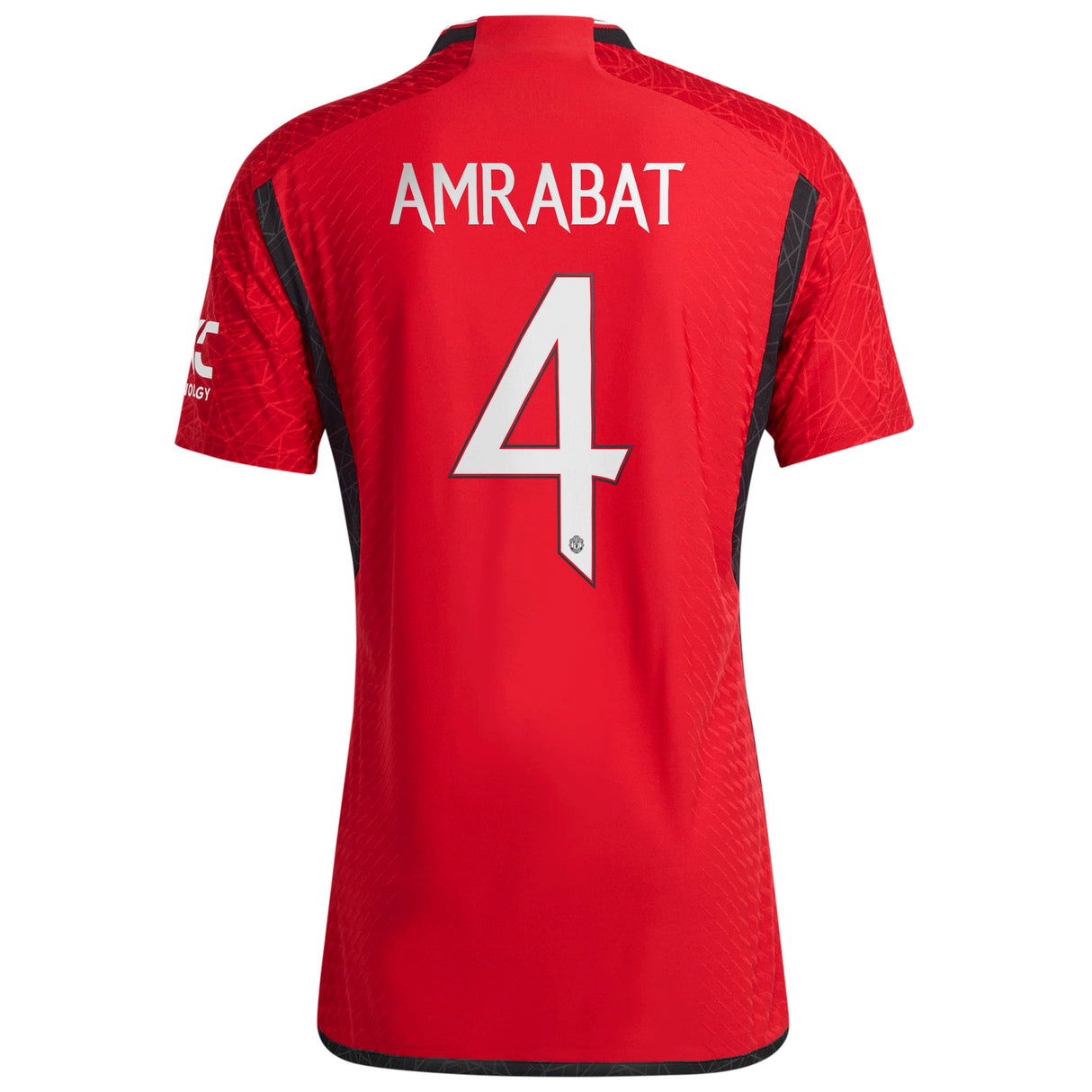 Manchester United Cup Home Authentic Shirt 2023-24 with Amrabat 4 printing - Kit Captain