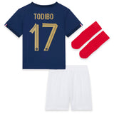 France Home Stadium Kit 2022 - Infant with Todibo 17 printing - Kit Captain