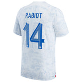 France Away Match Shirt 2022 with Rabiot 14 printing - Kit Captain