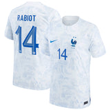 France Away Stadium Shirt 2022 - Kids with Rabiot 14 printing - Kit Captain