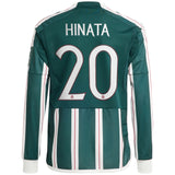 Manchester United Away Shirt 2023-24 - Kids - Long Sleeve with Hinata 20 printing - Kit Captain