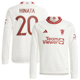 Manchester United Third Shirt 2023-24 - Kids - Long Sleeve with Hinata 20 printing - Kit Captain