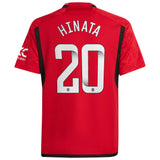 Manchester United WSL Home Shirt 2023-24 - Kids with Hinata 20 printing - Kit Captain